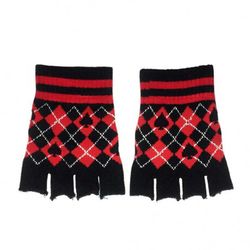 Mitones de Rombos Rojos y Negros