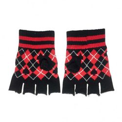 Mitones de Rombos Rojos y Negros