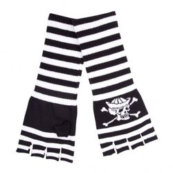 Mitones Largos Rayas Pirate Skull