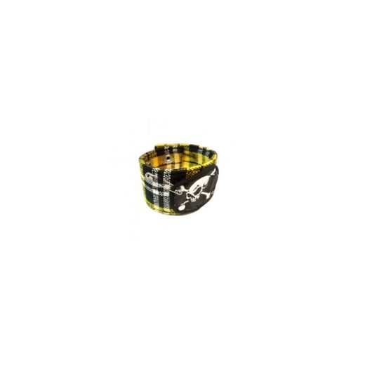 Muñequera Parche Calavera Tartan