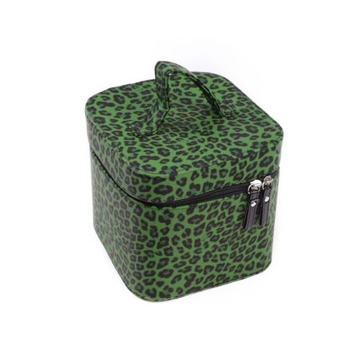 Trousse de toilette verte Leopard Dice