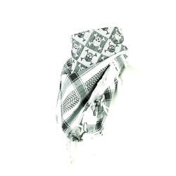 Palestino en Blanco con Cuadros y Calaveras