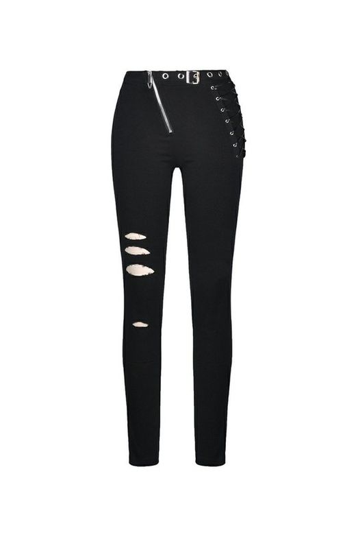 Pantalón Pitillo Elástico Punk