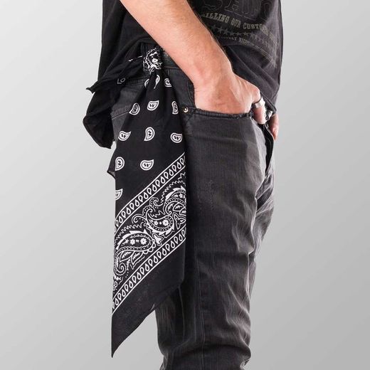 Zwarte typische bandana-sjaal