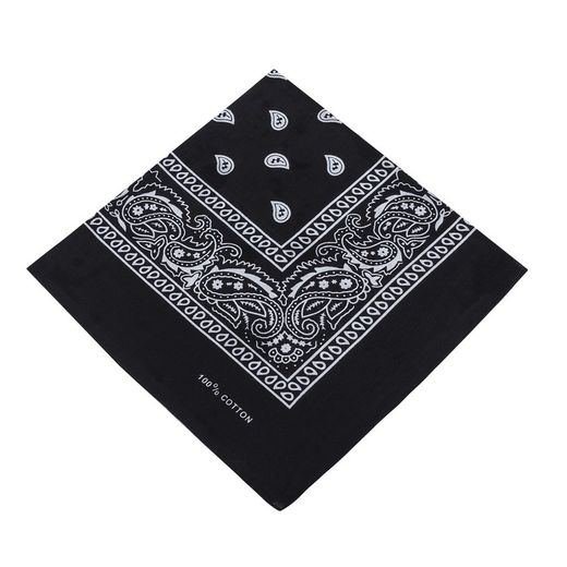 Zwarte typische bandana-sjaal