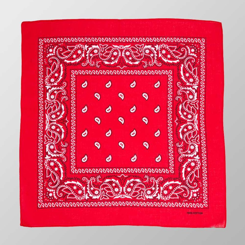 Bandana foulard rouge à taches blanches pour femme - Bandana Avenue