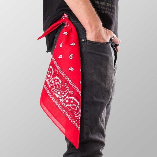 Rode typische bandana-sjaal