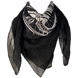 Pañuelo con pentagrama y calaveras