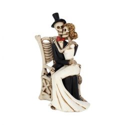 Pareja novios calavera