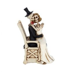 Pareja novios calavera