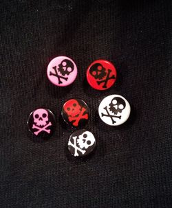 Schedel oorbellen kleur eenheid