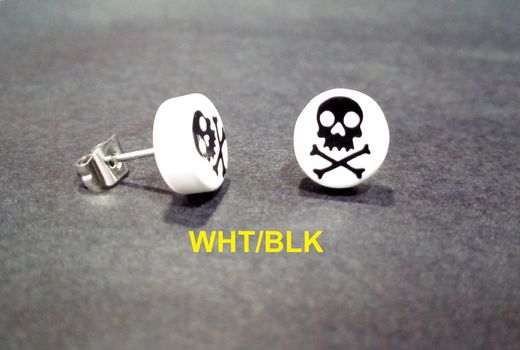 Schedel oorbellen kleur eenheid