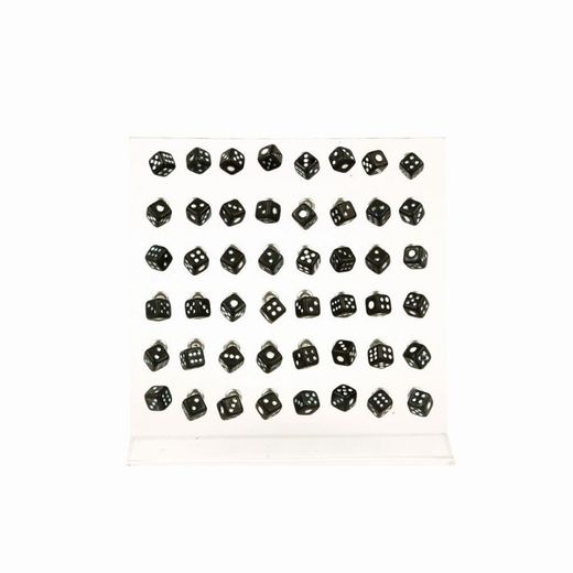 Pendientes Dados Grandes Negros