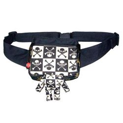 Pocket O Black Skulls Horns Stars