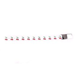 Pulsera Goma Cerezas Blanca
