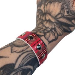 Pulsera tartan tachuelas