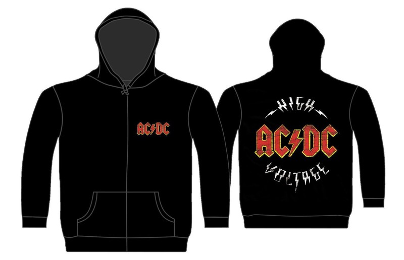 Ac/Dc - High Zip Hooded Sweatshirts — Camden
