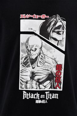 Sudadera Attack on Tittan BLK Letras Japo