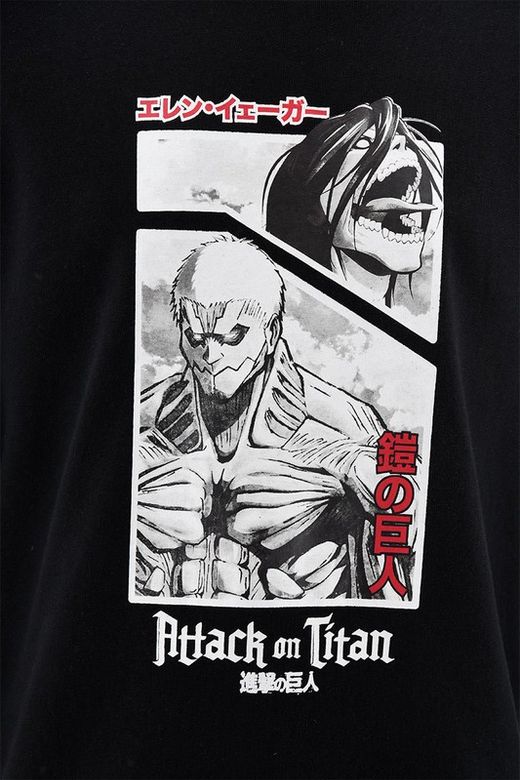 Sudadera Attack on Tittan BLK Letras Japo