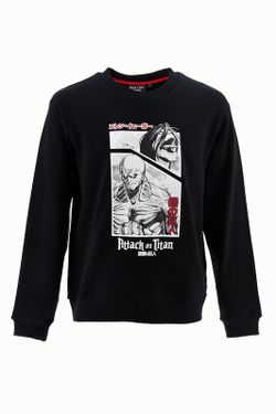 Sudadera Attack on Tittan BLK Letras Japo