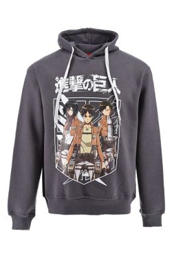 Sudadera Cap Attack on Titan Grey Japan Letras