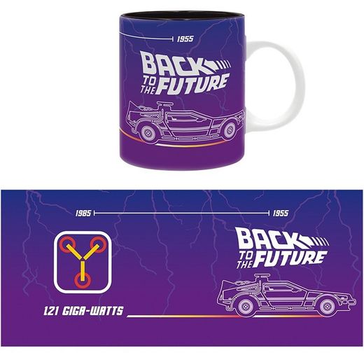 Taza Regreso al Futuro, dibujo Delorean