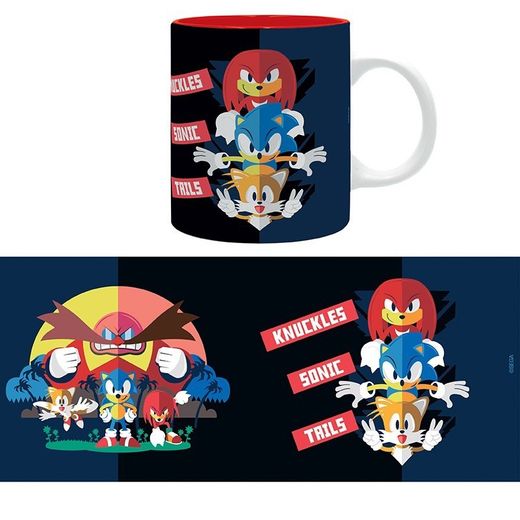 Taza de Sonic, Knuckles y Tails