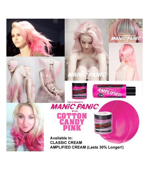 Teinture capillaire rose barbe à papa amplifiée Manic Panic