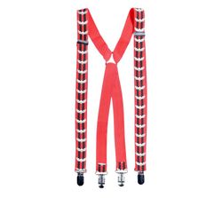 Rode Bretels Met Schedels Met Vleugels