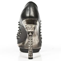 Zapatos New Rock M.Punk034-C7 Nomada Negro Vivo Negro Pl Acero Punk Cal Canyo